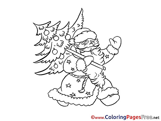 Santa Claus Coloring Pages New Year