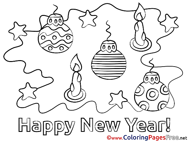 Toys New Year Coloring Pages free