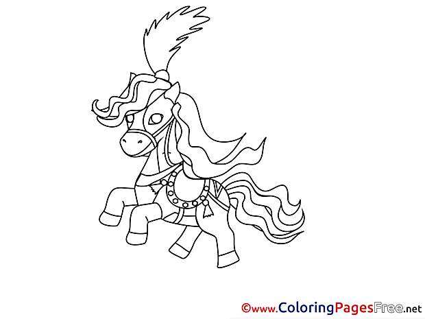 Circus Horse for Children free Coloring Pages