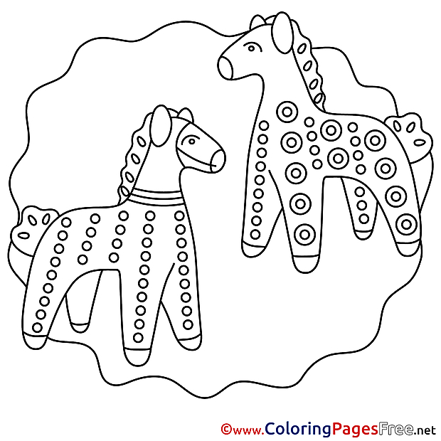 Figurine Horse Coloring Pages for free