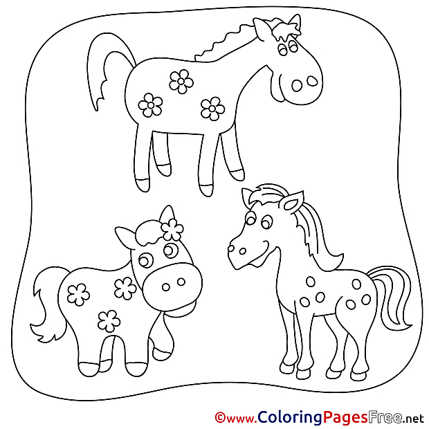 Free Horse Colouring Page download