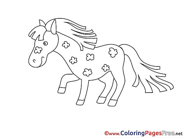 Horse free Colouring Page download