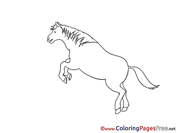 Horse Kids download Coloring Pages