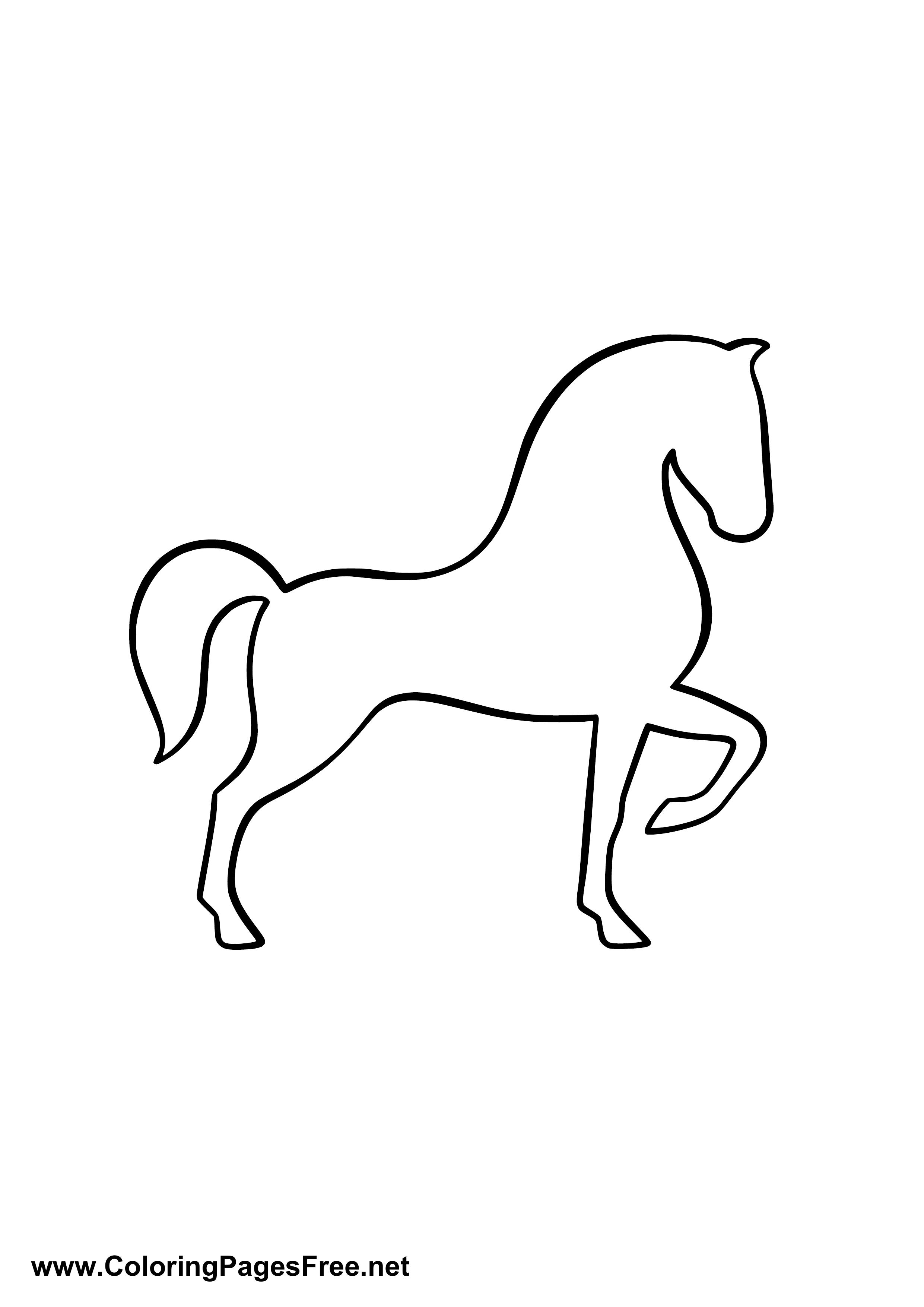Horse Silhouette Coloring Picture