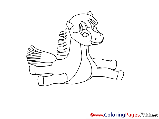 Image Horse for free Coloring Pages download
