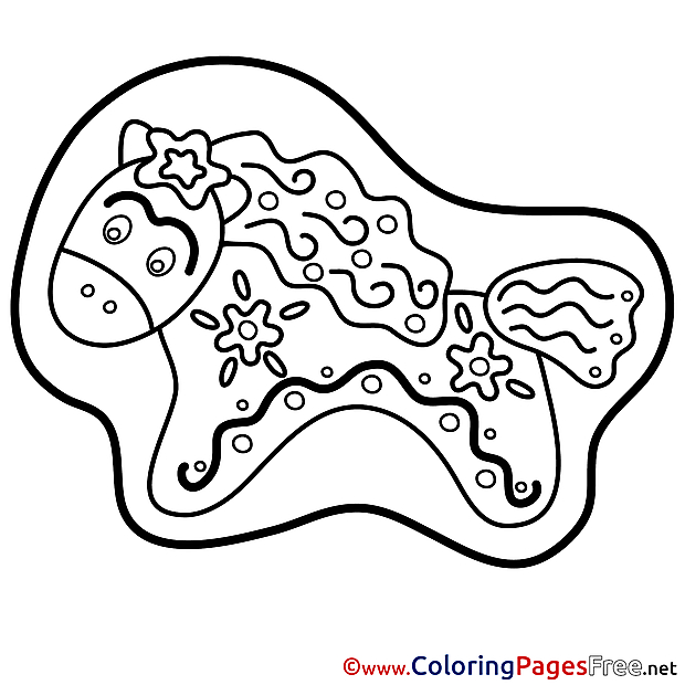 Kids free Coloring Page Horse