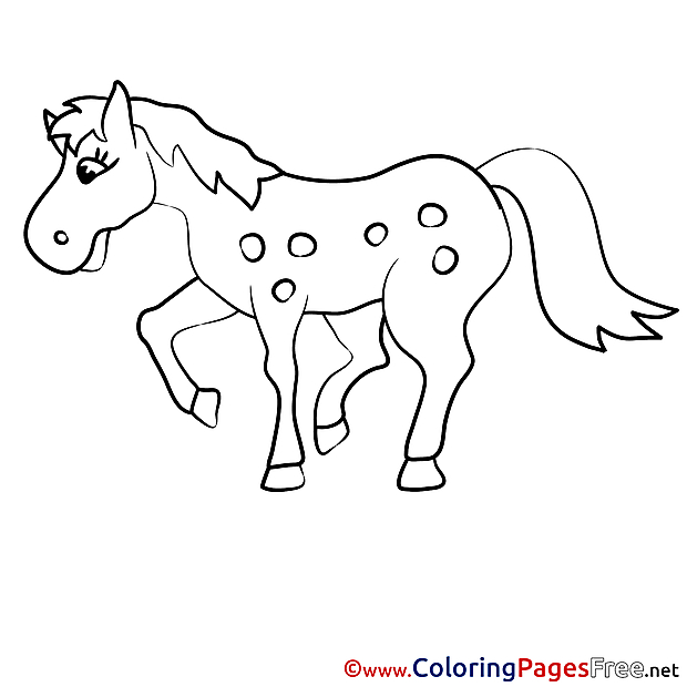 Peas Horse Colouring Page printable free
