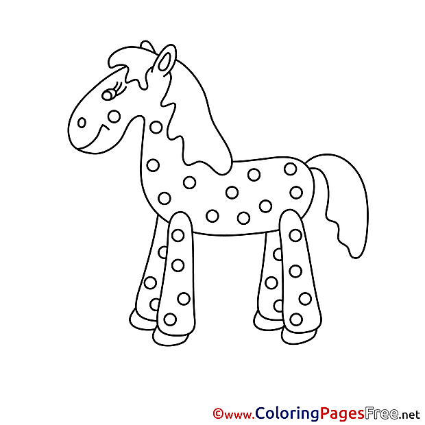 Peas Horse for Children free Coloring Pages