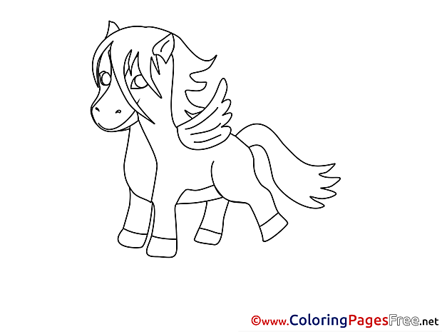 Pegasus Children download Colouring Page