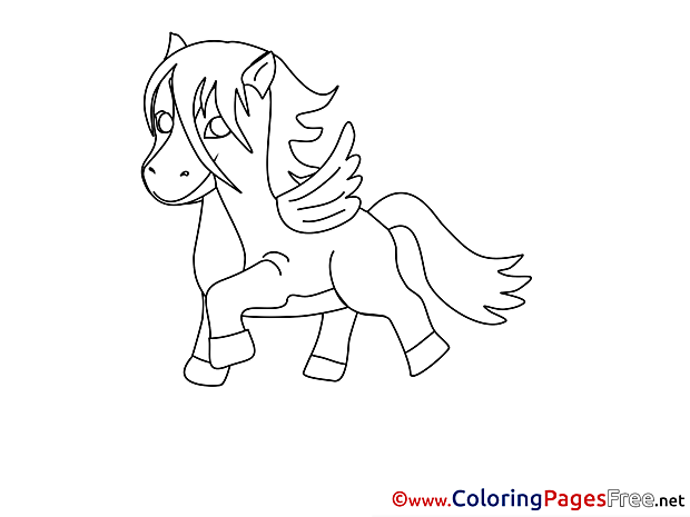Pegasus for Children free Coloring Pages