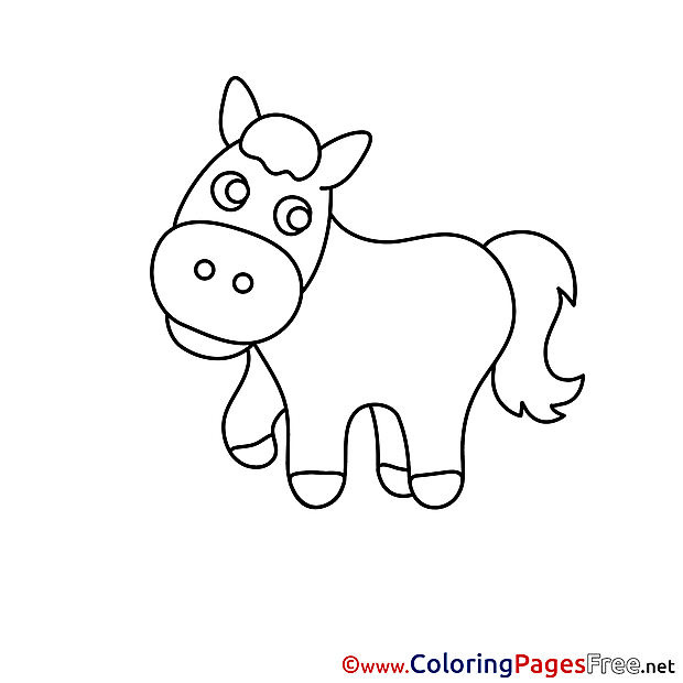 Picture Pony Colouring Sheet download free