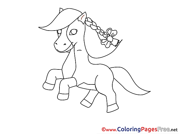 Pony for Kids printable Colouring Page