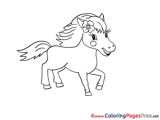 Pony printable Coloring Pages for free