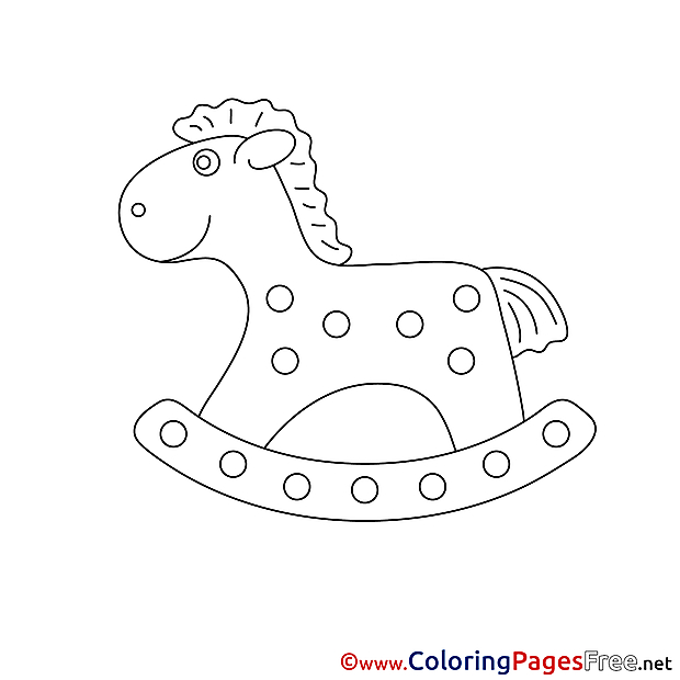 Rocking-Horse free Colouring Page download