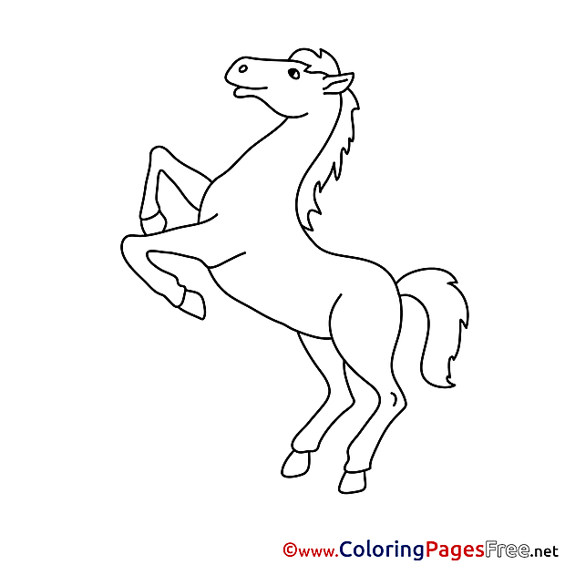 Stallion Children Coloring Pages free