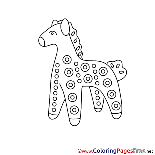 Statuette Horse Children download Colouring Page
