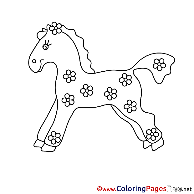 Statuette Horse download Colouring Sheet free