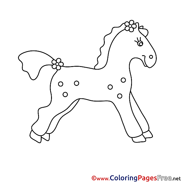 Toy Horse free printable Coloring Sheets