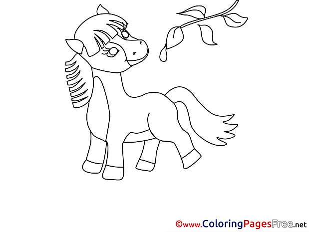 Twig Pony Colouring Sheet download free