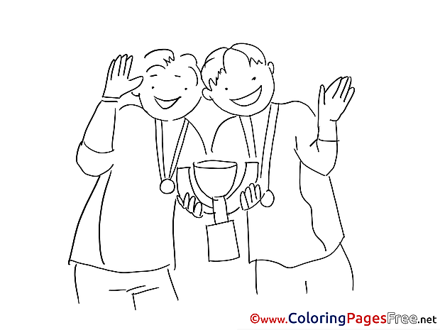Champions Ice Hockey for Kids printable Colouring Page