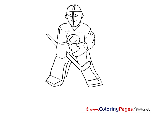 Goalie for Children free Coloring Pages