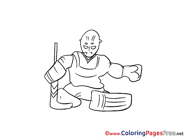 Goalkeeper free printable Coloring Sheets