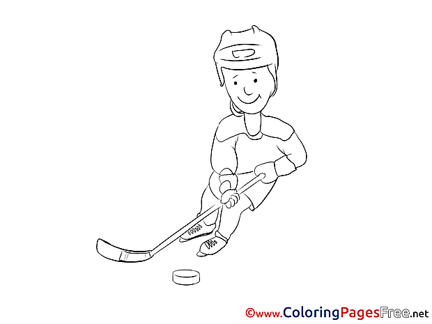 Puck Ice Hockey Coloring Sheets download free