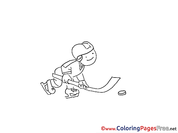 Puck Ice Hockey printable Coloring Sheets download