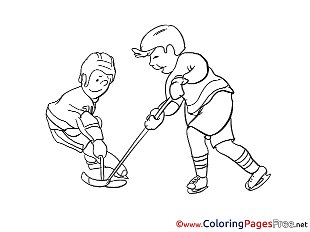 Rivals Ice Hockey free Colouring Page download