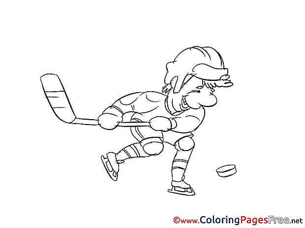 Sportsman Ice Hockey printable Coloring Sheets download