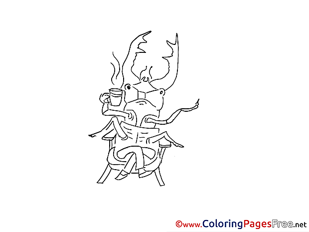 Beetle Kids download Coloring Pages