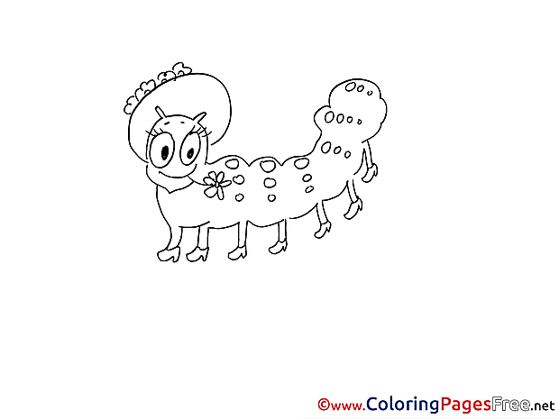 Centipede Hat Children Coloring Pages free