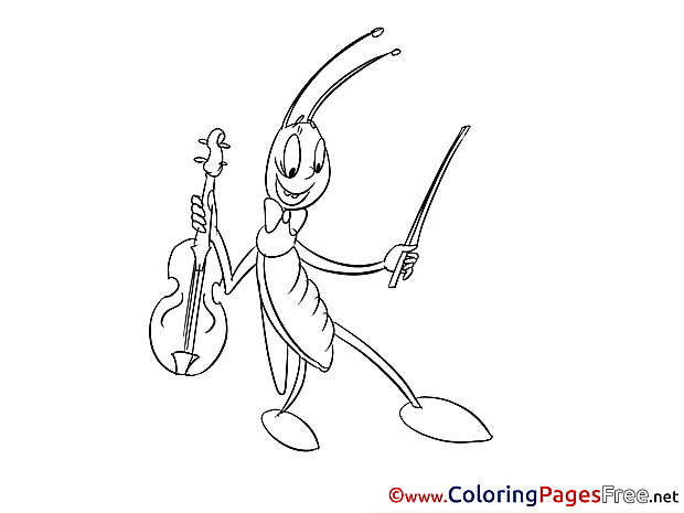 Grasshopper free Colouring Page download