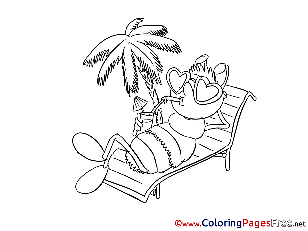 Palm Bee for free Coloring Pages download