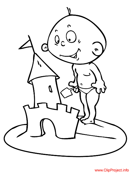 Baby coloring page for free