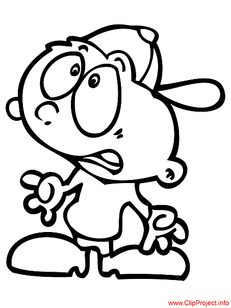 Boy coloring page for free