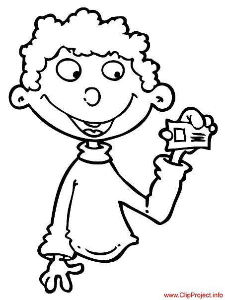 Cartoon child image to color