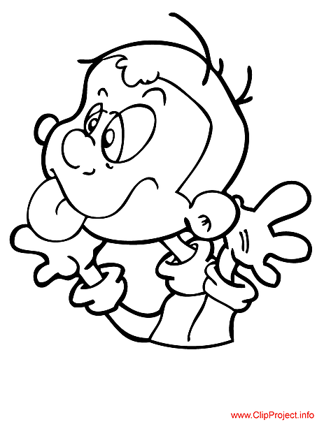 Funny kid coloring page