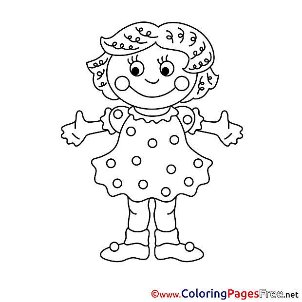 Girl Colouring Sheet download free