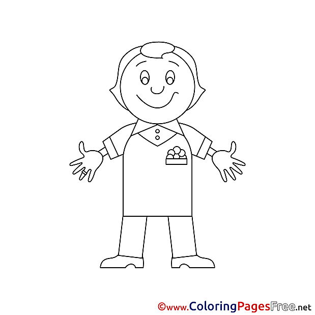 Man for Kids printable Colouring Page