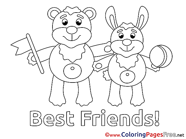 Animals download printable Coloring Pages Friends