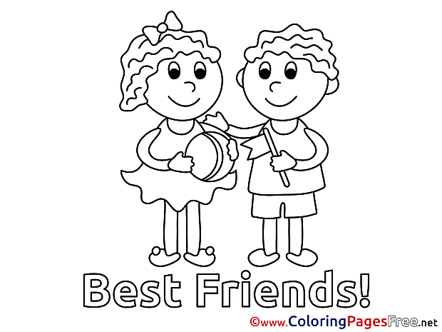 Best Friends Coloring Sheets download free