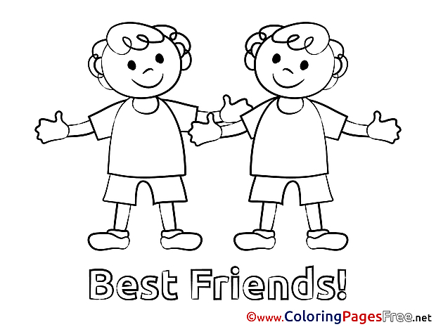 Friends Boys Coloring Pages for free