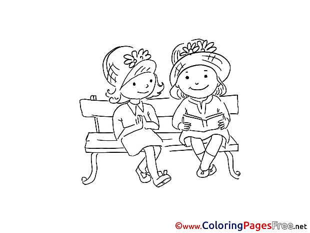 Friends Colouring Sheet Kids download free