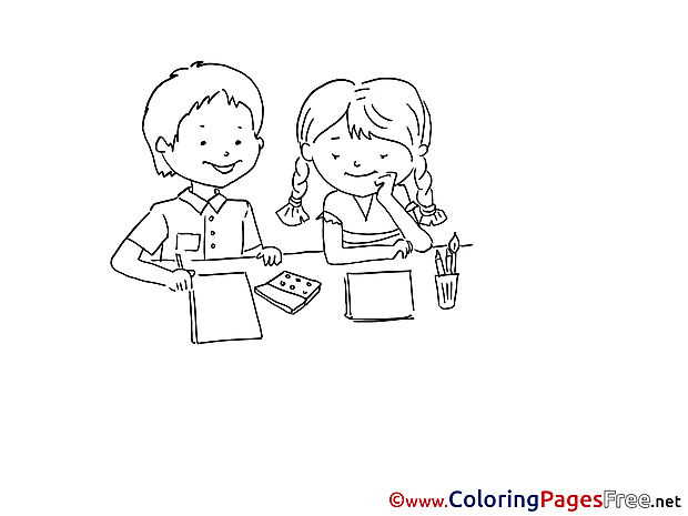Kindergarten download printable Coloring Pages Children