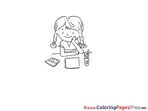 Kindergarten Kids download Coloring Pages