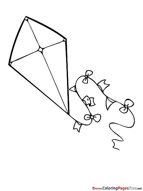 Kite Colouring Sheet download free