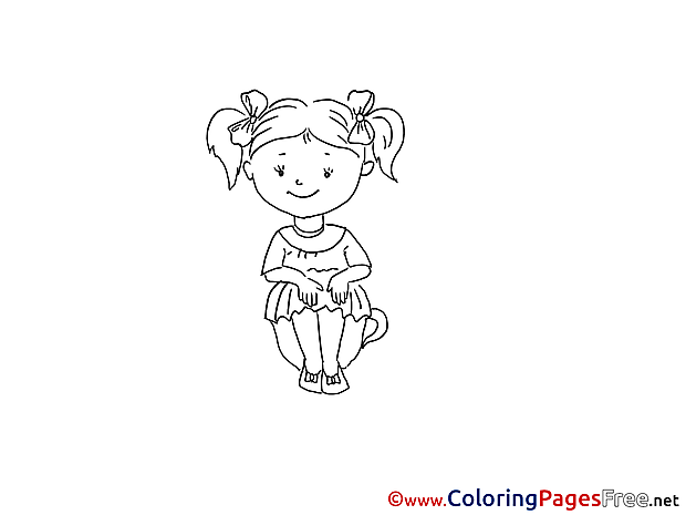 Little Girl Coloring Pages for free