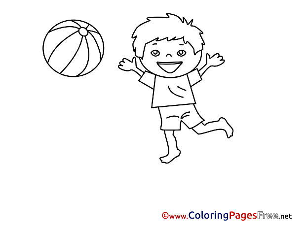 Player Colouring Page printable Ball free