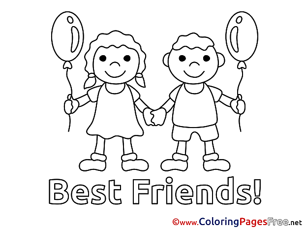 Printable Balloons Coloring Pages for free Kids